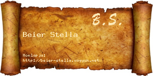 Beier Stella névjegykártya